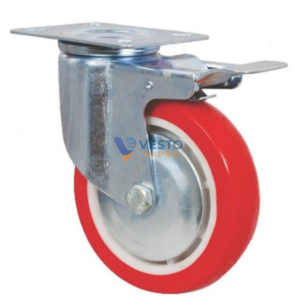 Swivel Castor With Brake - castor wheels