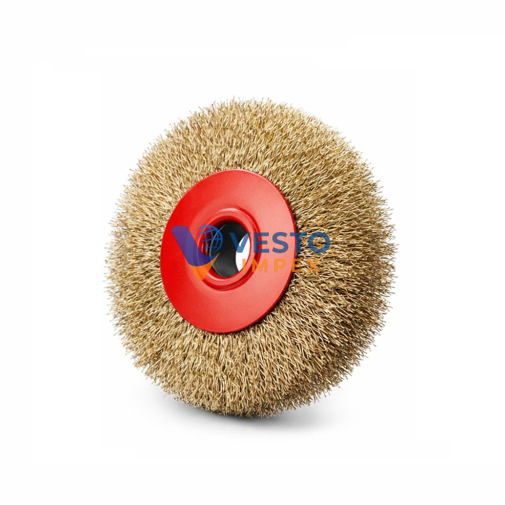 Thumbnail 3 of Brass Coated Cirular Wire Brush 100 x 20 x 14.5 mm