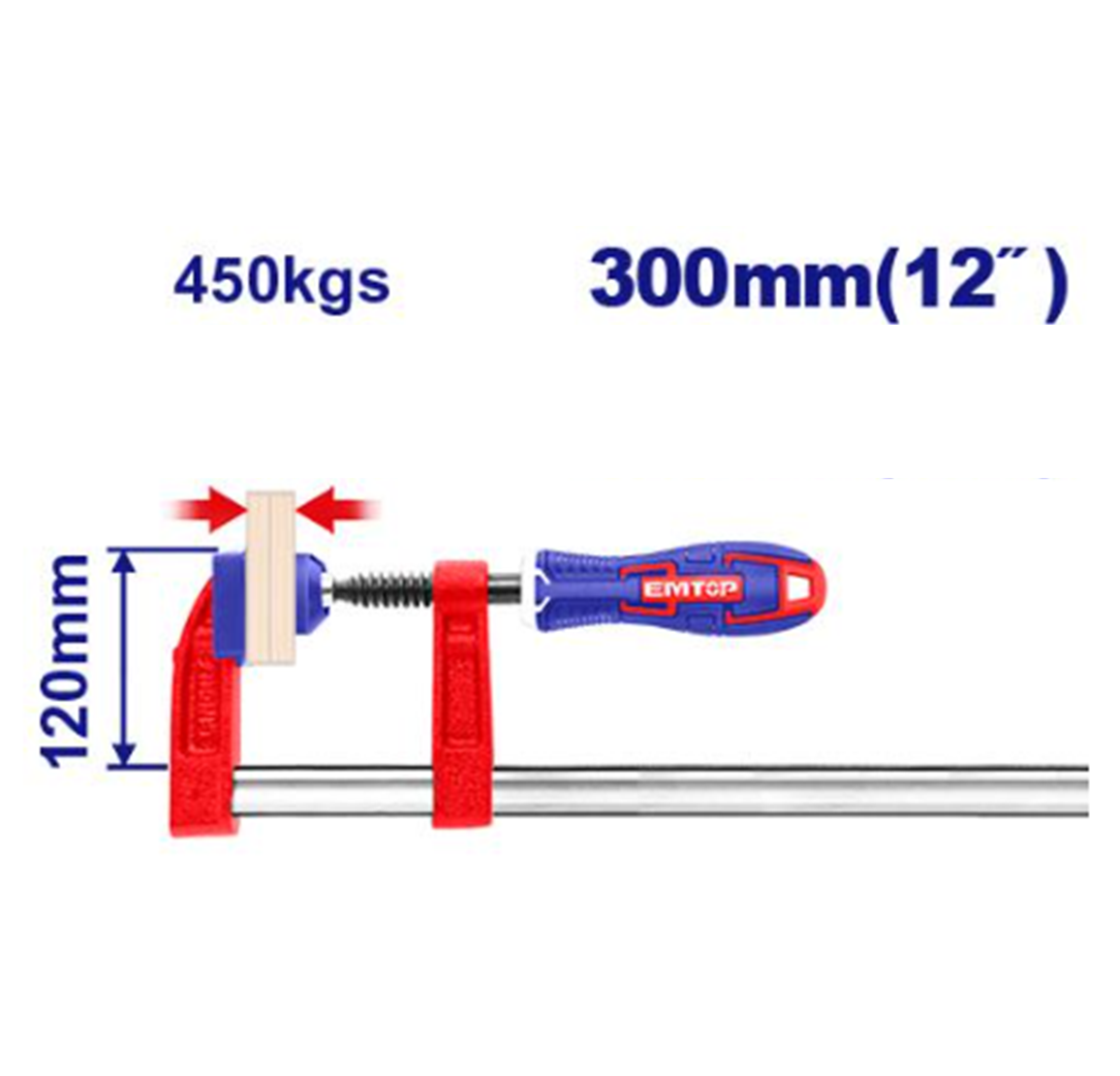 ECLPF12101 F Clamp 120×300mm - Hand Tools