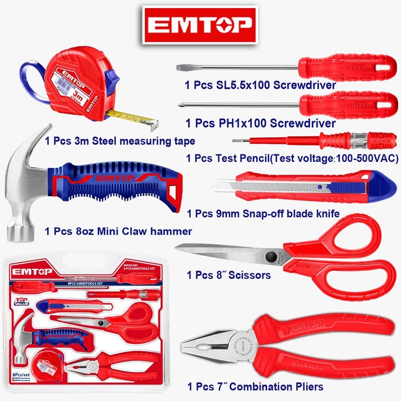 Thumbnail 2 of EHTS01081 8 Pcs Hand Tools Set