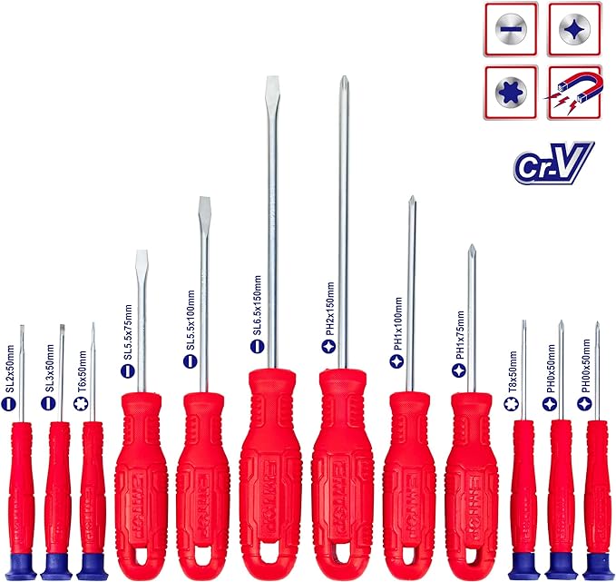 ESST1201 12 Pcs Screwdriver & Precision Screwdriver Set