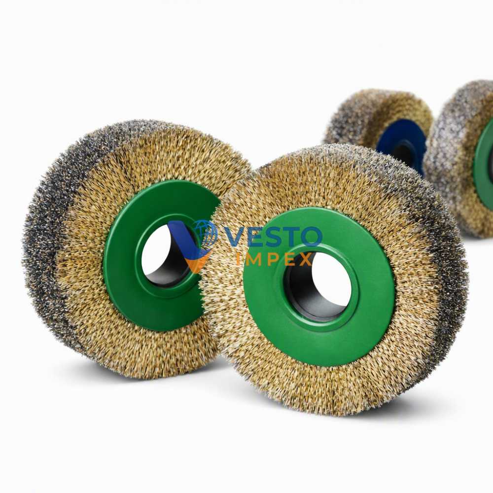 Heavy Circular Brass Coated Wire Brushes