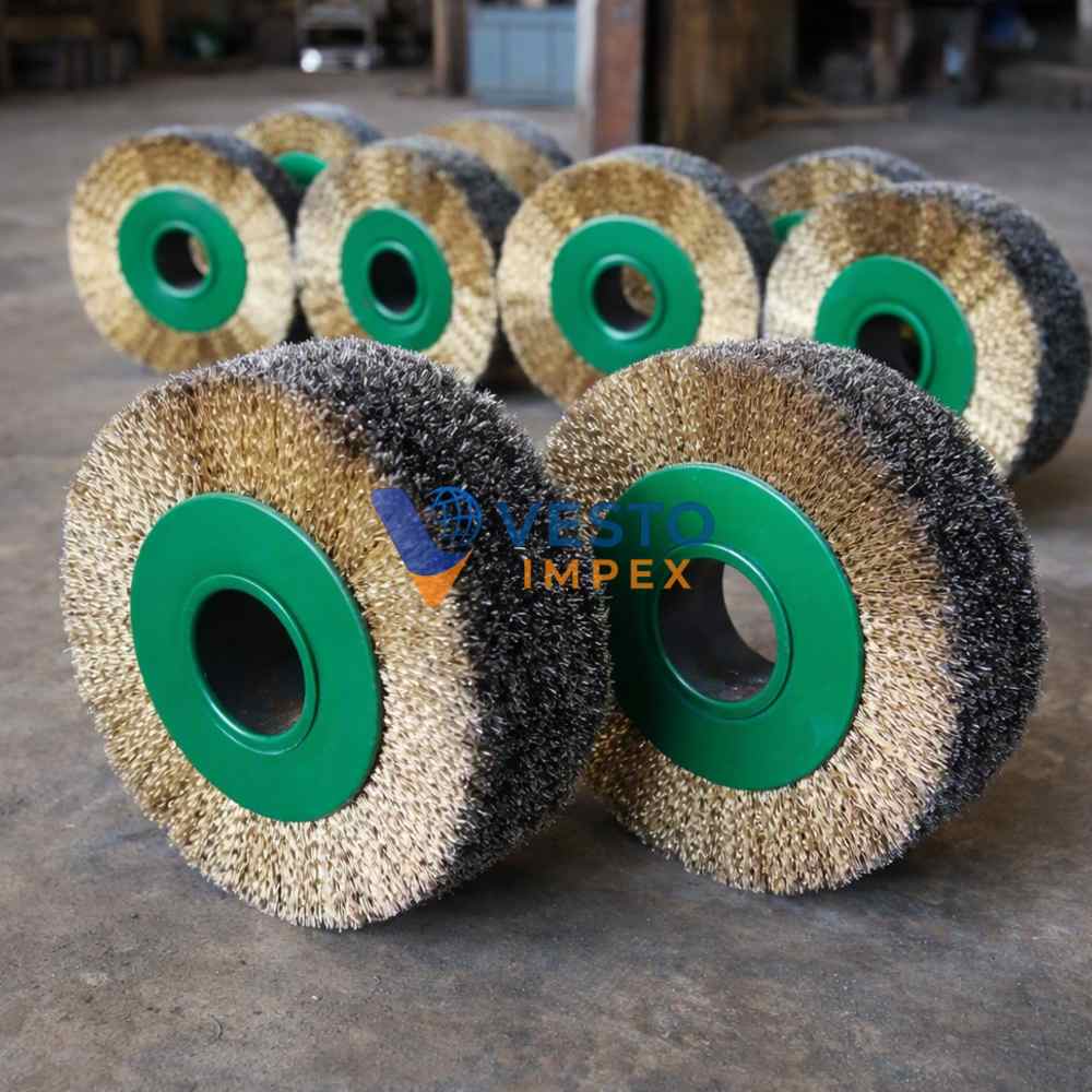 Heavy Circular Brass Coated Wire Brushes - Image 2