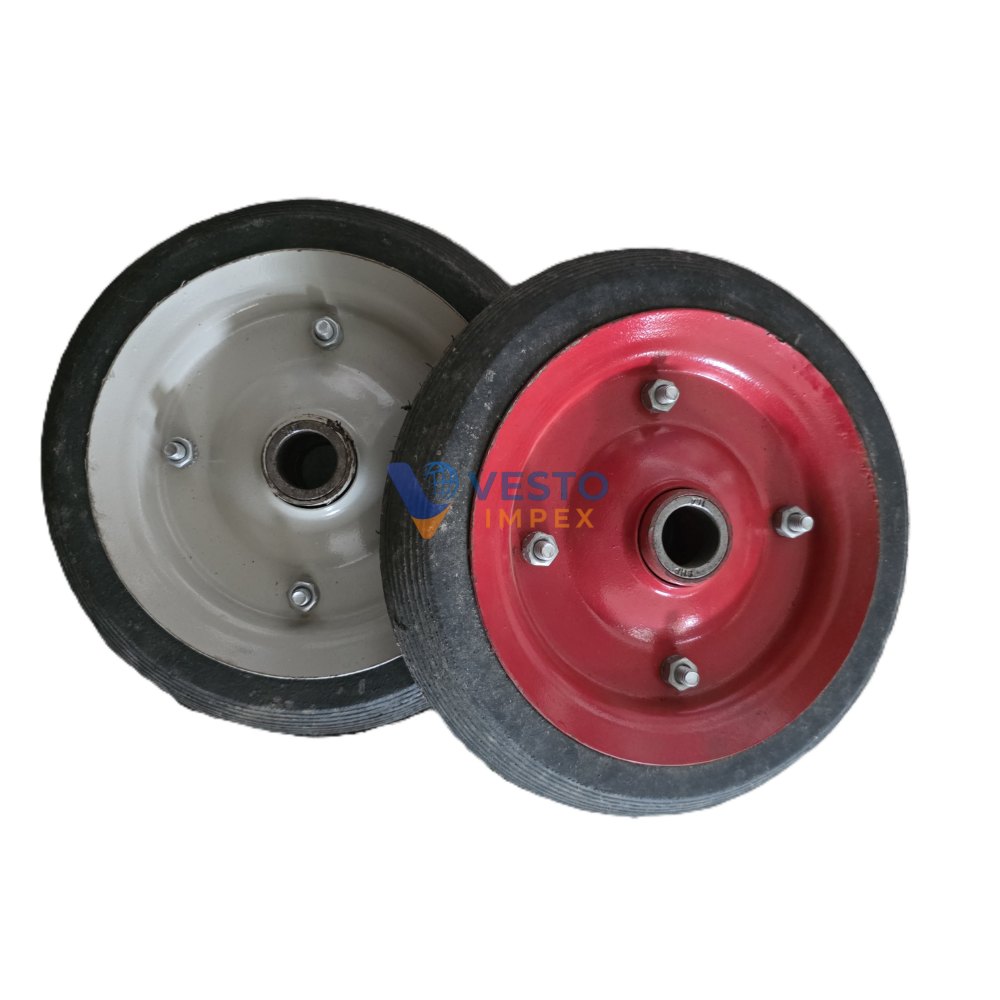 Thumbnail 2 of Heavy Duty  Trolley Rubber Wheel 10 x 2 inch