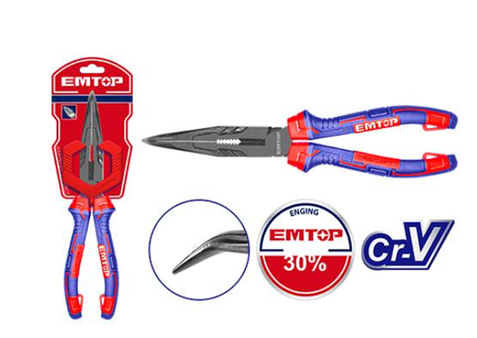 High Leverage Bent Nose Pliers 8 inch