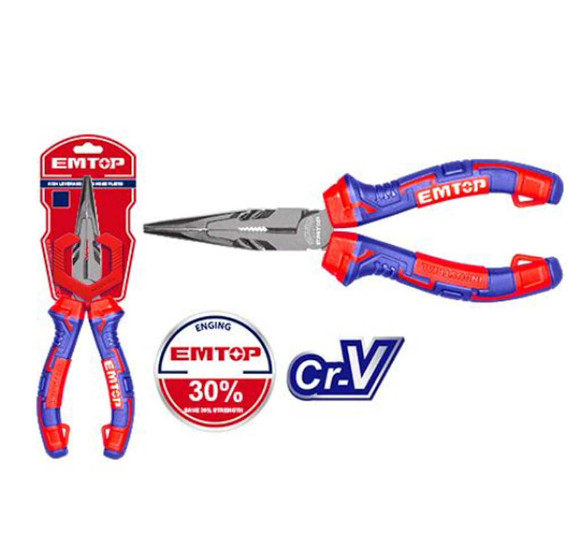 High Leverage Long Nose Pliers 8 inch
