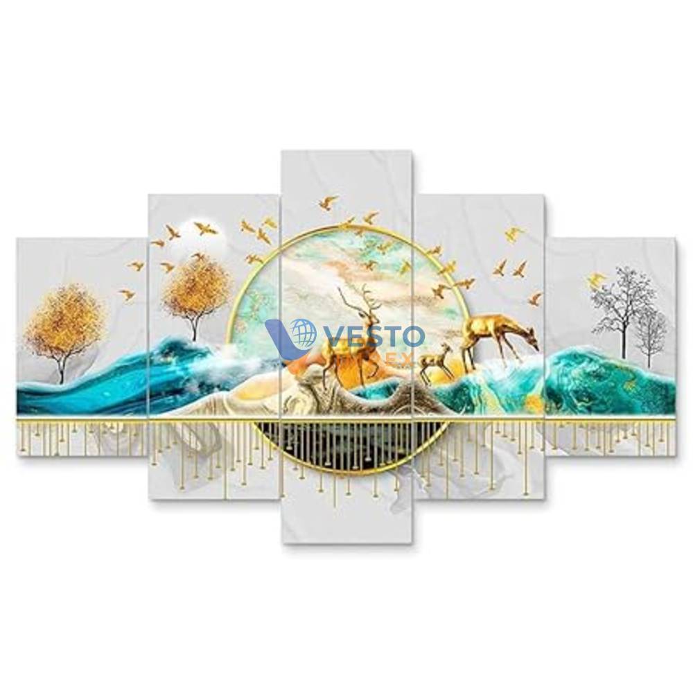 Thumbnail 2 of Deer Painting Big Size 24x50