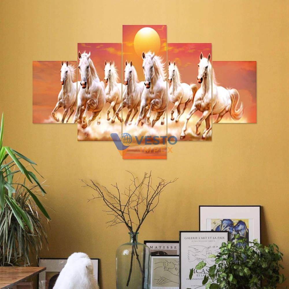 5 Horse Wall Painting for Home Decoration
