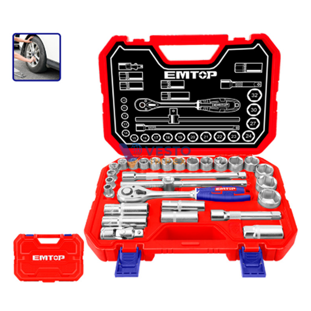28 Pcs 1/2″ socket set - Hand Tools