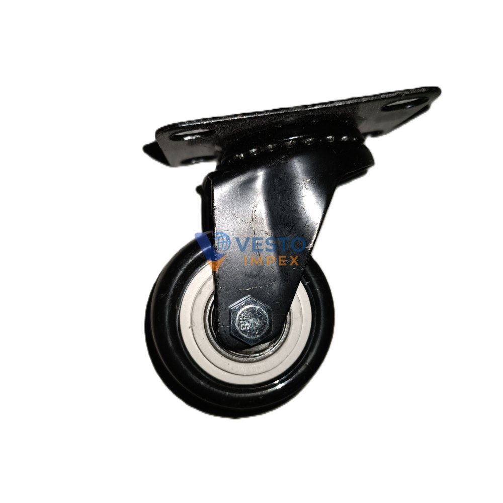 Thumbnail 3 of PU 2"x1" Castor Wheel Set (2 Fixed + 2 Swivel)