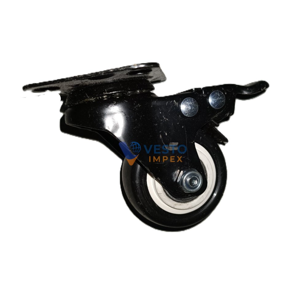 Thumbnail 2 of PU 2"x1" Castor Wheel Set (2 Fixed + 2 Swivel)