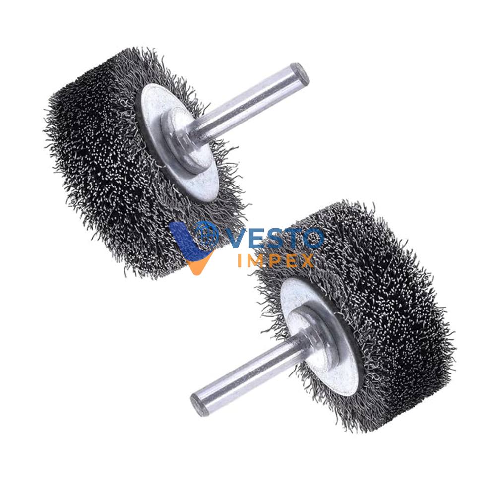 SS 3 inch Wire Brush With Spindle - Image 3